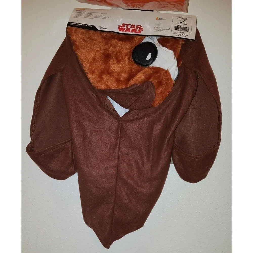 NEW Porg Star Wars Last Jedi Costume Toddler Sizes 2T-3T Hooded Romper - Picture 6 of 6